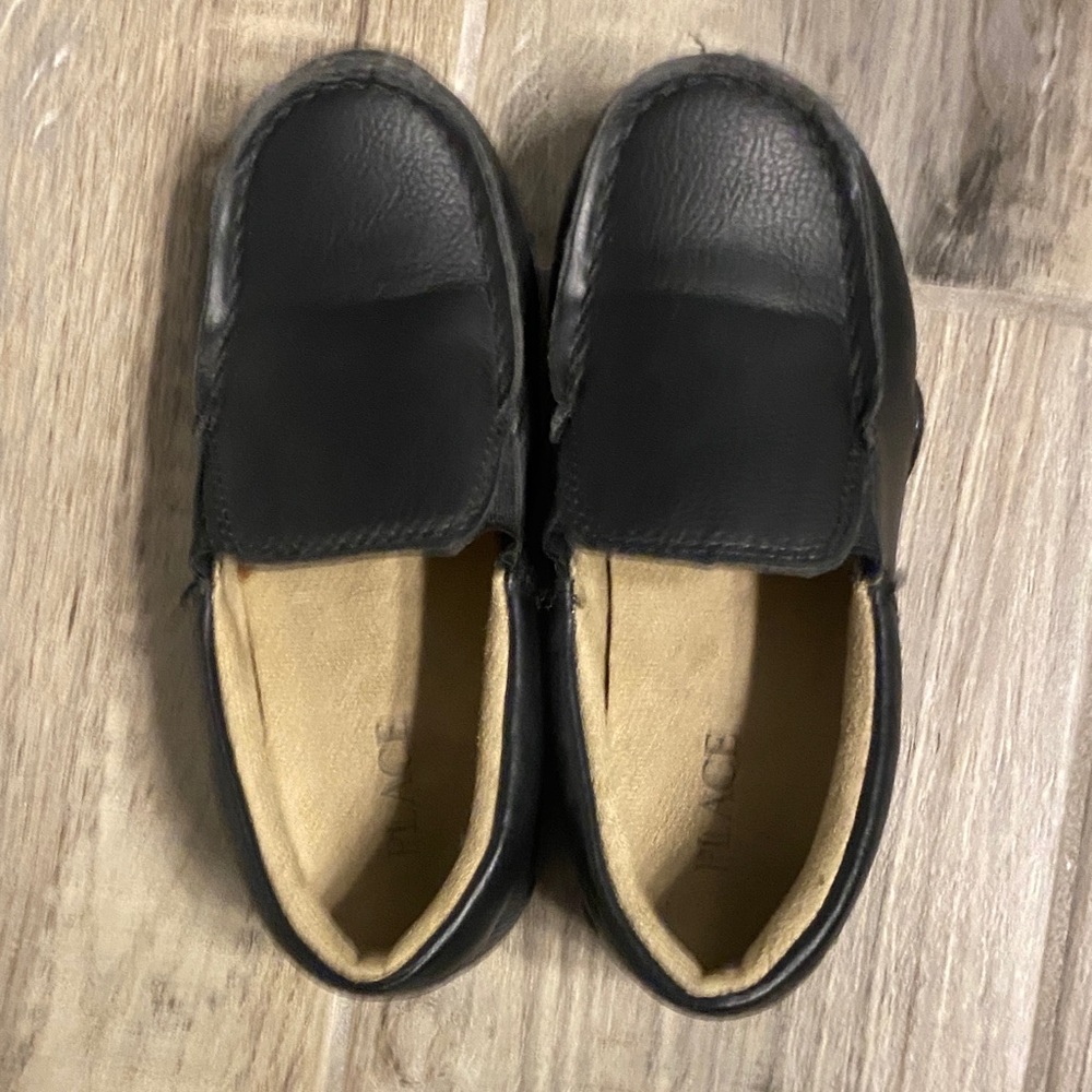 Boys Black Slip-On Loafers
